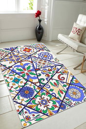 Conceptum Alfombra Floral Tiles Djt Multicolor 80 x 140 cm